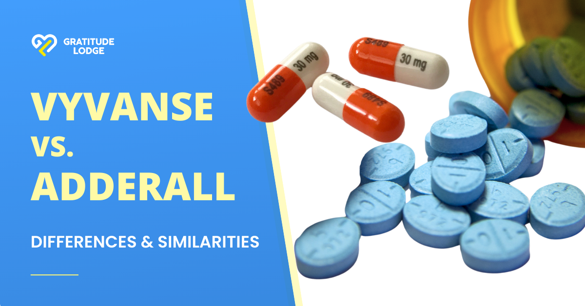 an image representing Vyvanse vs. Adderall: Differences & Similarities