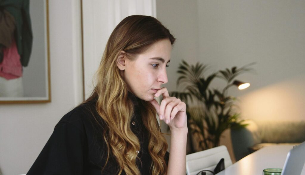 woman thinking representing thc detox