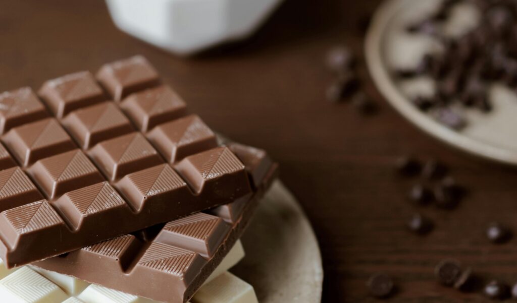 chocolate bars representing mushroom chocolate bars