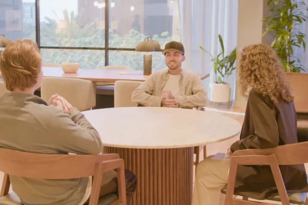 an image of gratitude lodge employee and client